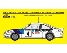 Decal – Opel Manta 400 Gr.B - 1986 Rallye Tatry winner - Petersen / Bockelmann 1/43